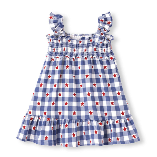 Americana Bamboo Smocked Dress
