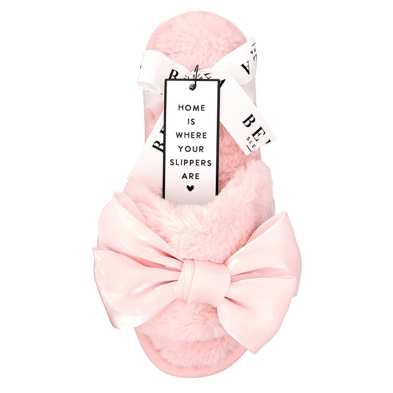Light Blush Bow Slippers
