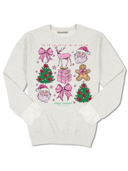 Pink Christmas Flurry Sweatshirt
