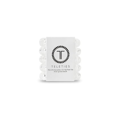 TELETIES Hair Ties are strong grip, no-rip hair ties that support a cause. Available sizes: Small, Large.