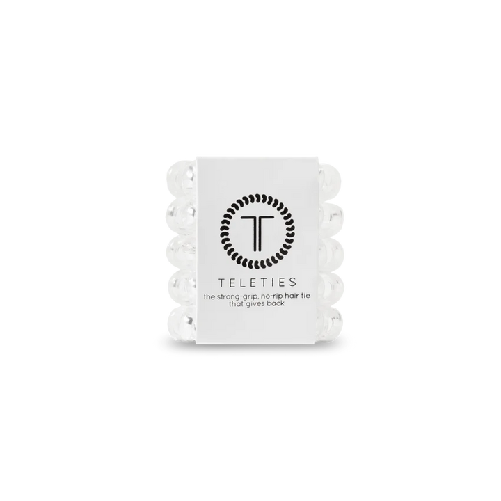 TELETIES Hair Ties are strong grip, no-rip hair ties that support a cause. Available sizes: Small, Large.
