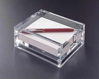 Clear acrylic note holder with Refill Paper For 1356. Red pen included. Durable construction.

Available sizes: N/A.