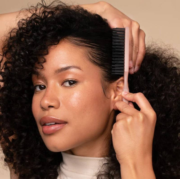 Detail &amp; Define Styling Brush with fine bristles, small rectangular size.