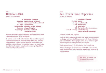 Two recipe pages from "101 Things to Do With a Cake Mix, new edition," available in standard cookbook size.
