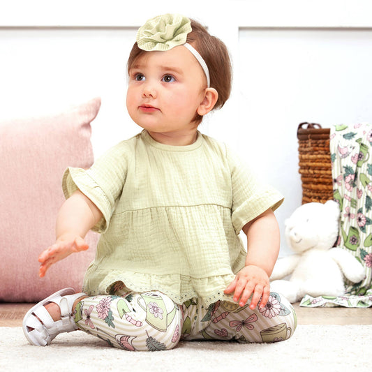 Garden Bloom Bamboo & Gauze Girls Set