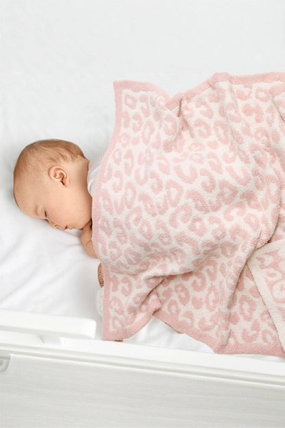 Super Lux Children's Leopard Blanket: Beige