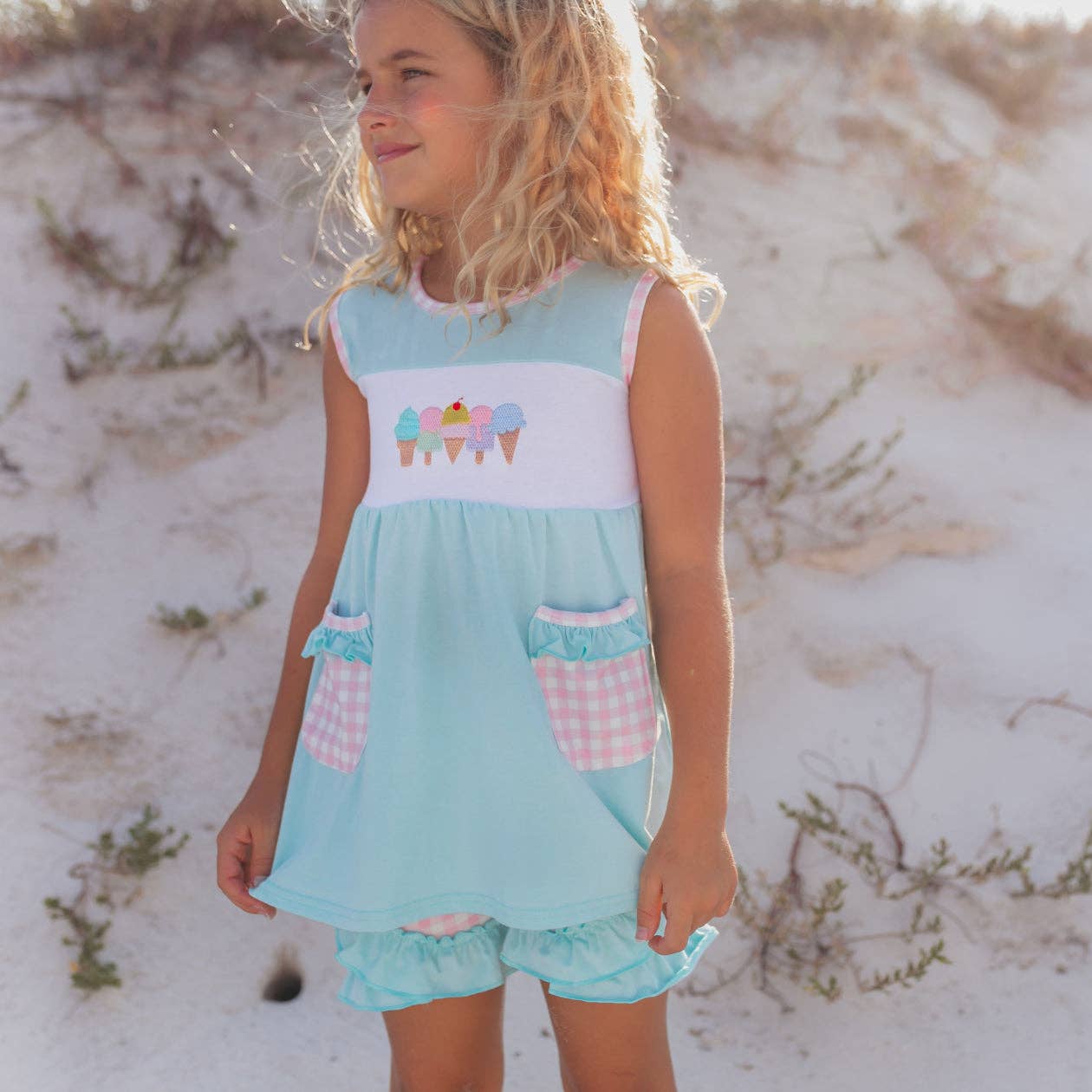 Girls Ice Cream Short Set