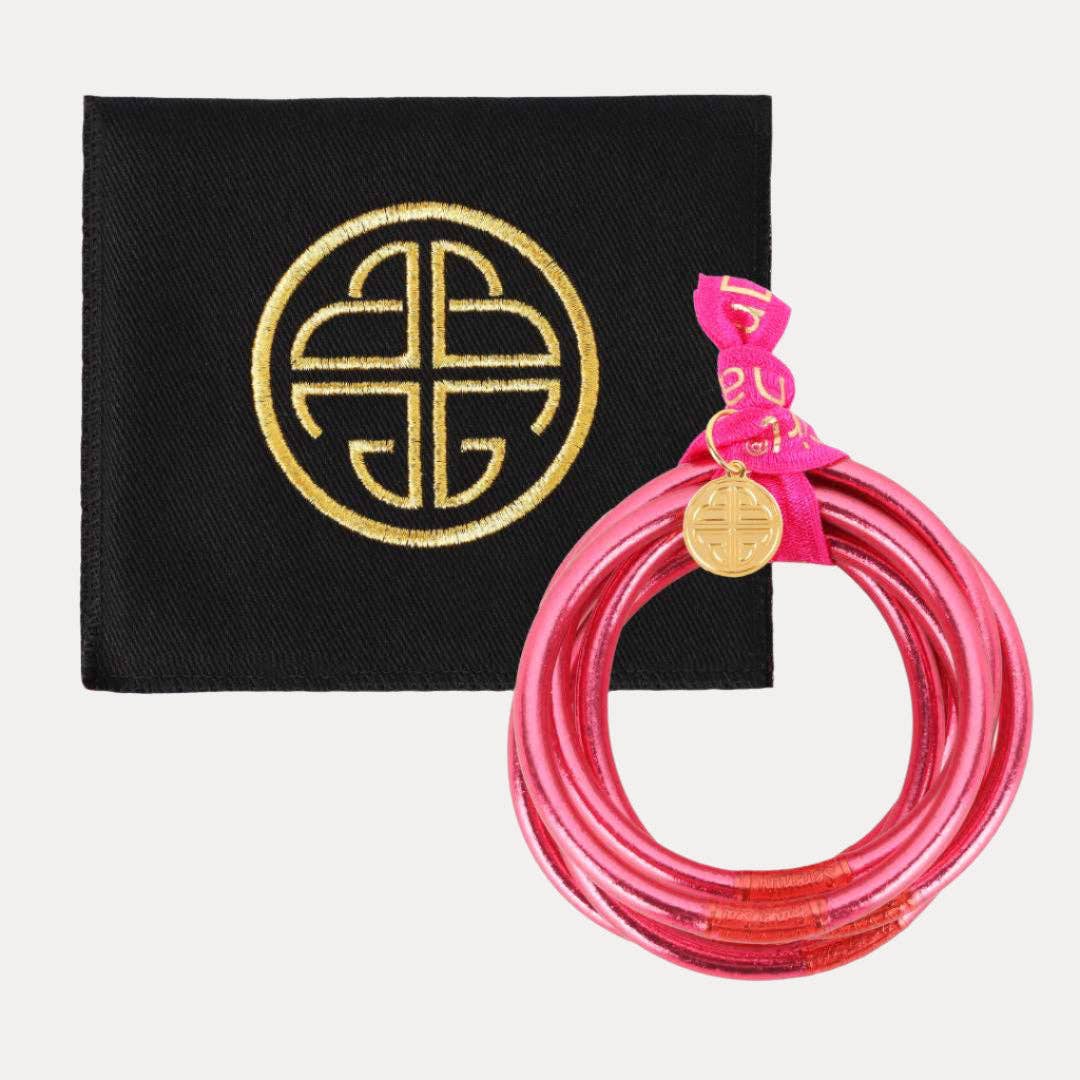 Pink All Weather Bangles® Set of 6 | Serenity Prayer | Large