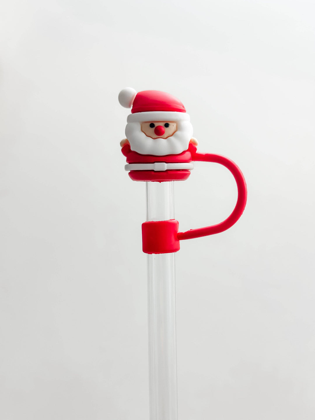 Santa Claus silicone straw cover for 10mm straws.