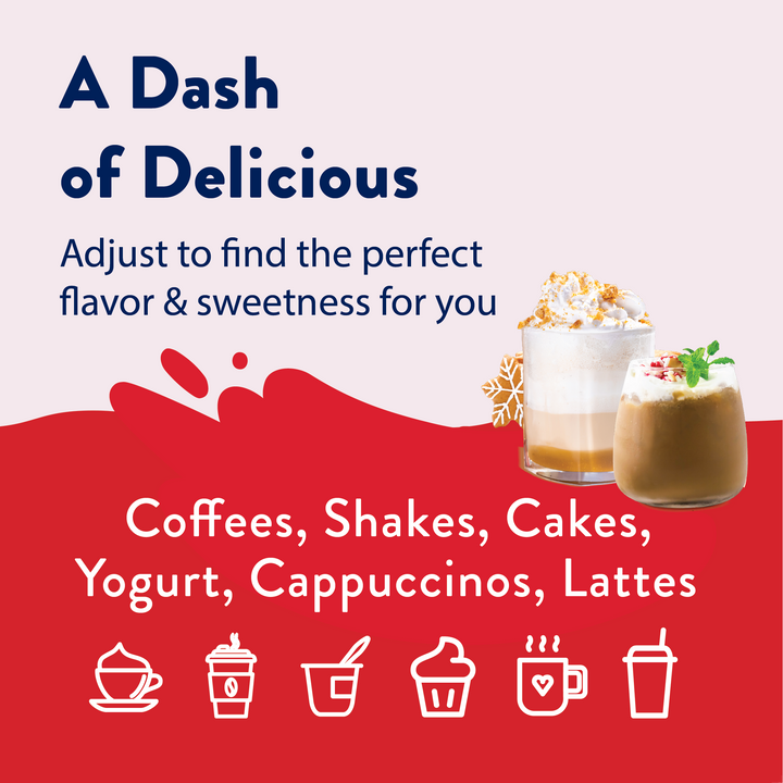 Happy Holidays Syrup Trio advertisement.