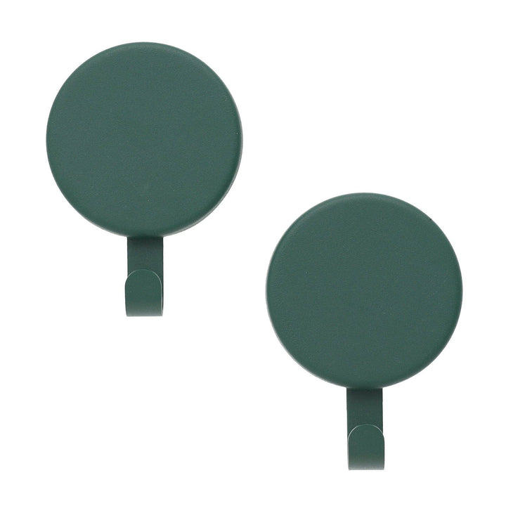 Two green circular Attract® Magnetic Hangers, 2 pack.