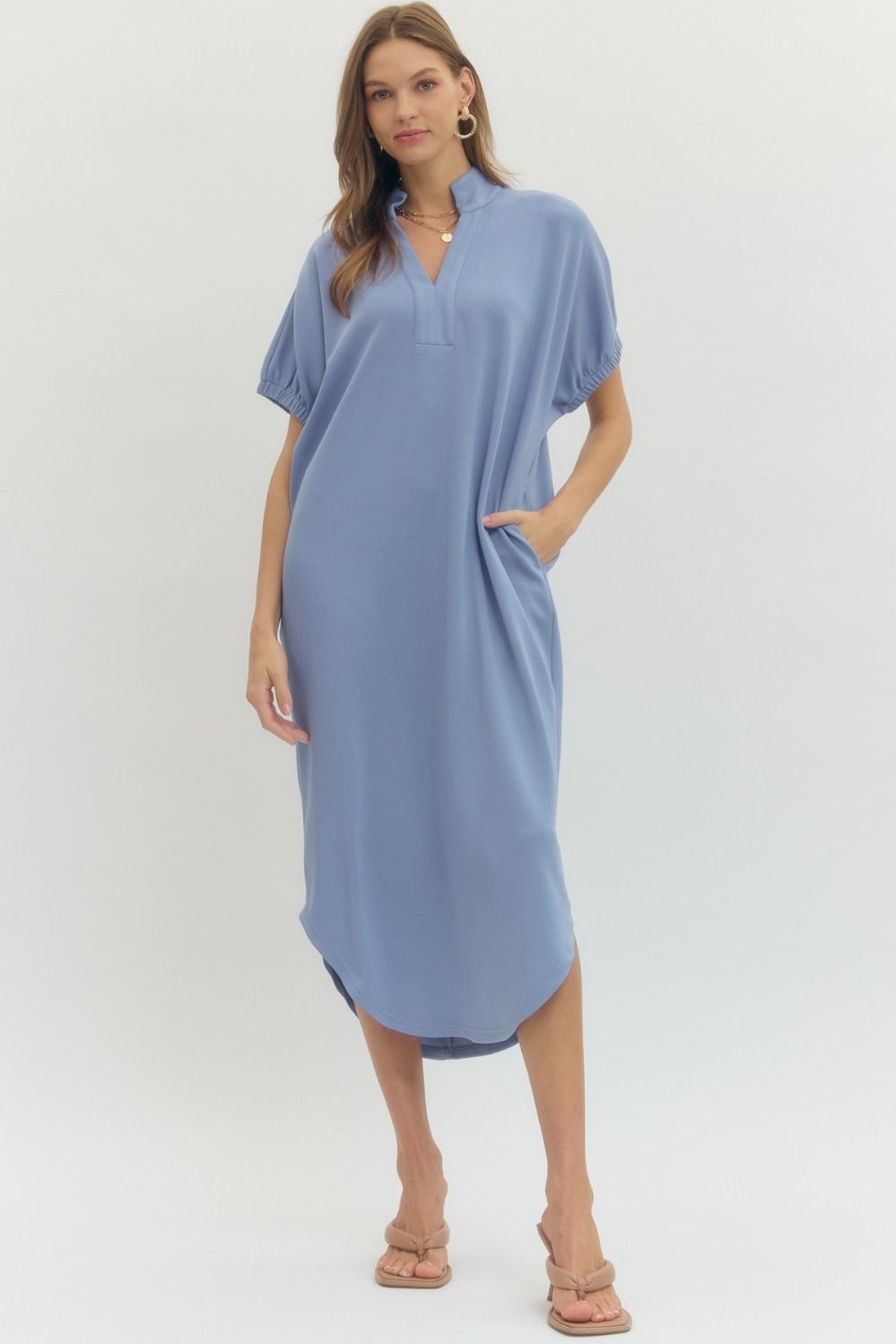 Chambray Butter Soft Midi Dress