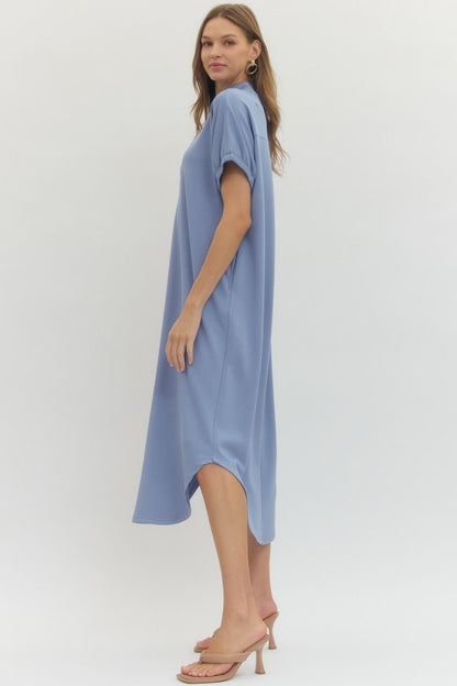 Chambray Butter Soft Midi Dress