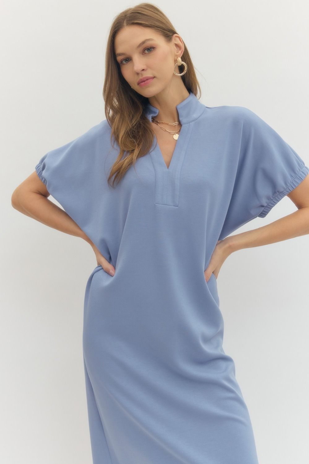 Chambray Butter Soft Midi Dress