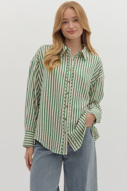 Trish Striped Button Down Shirt