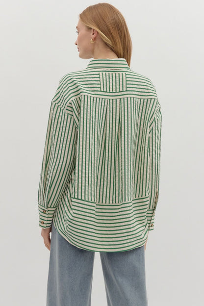Trish Striped Button Down Shirt