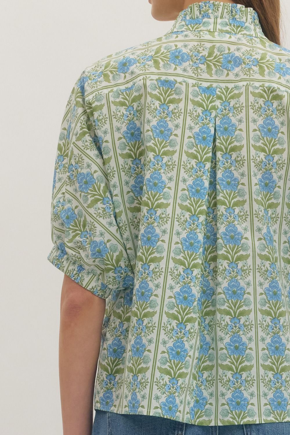 Botanical Print Dolman Sleeve Top