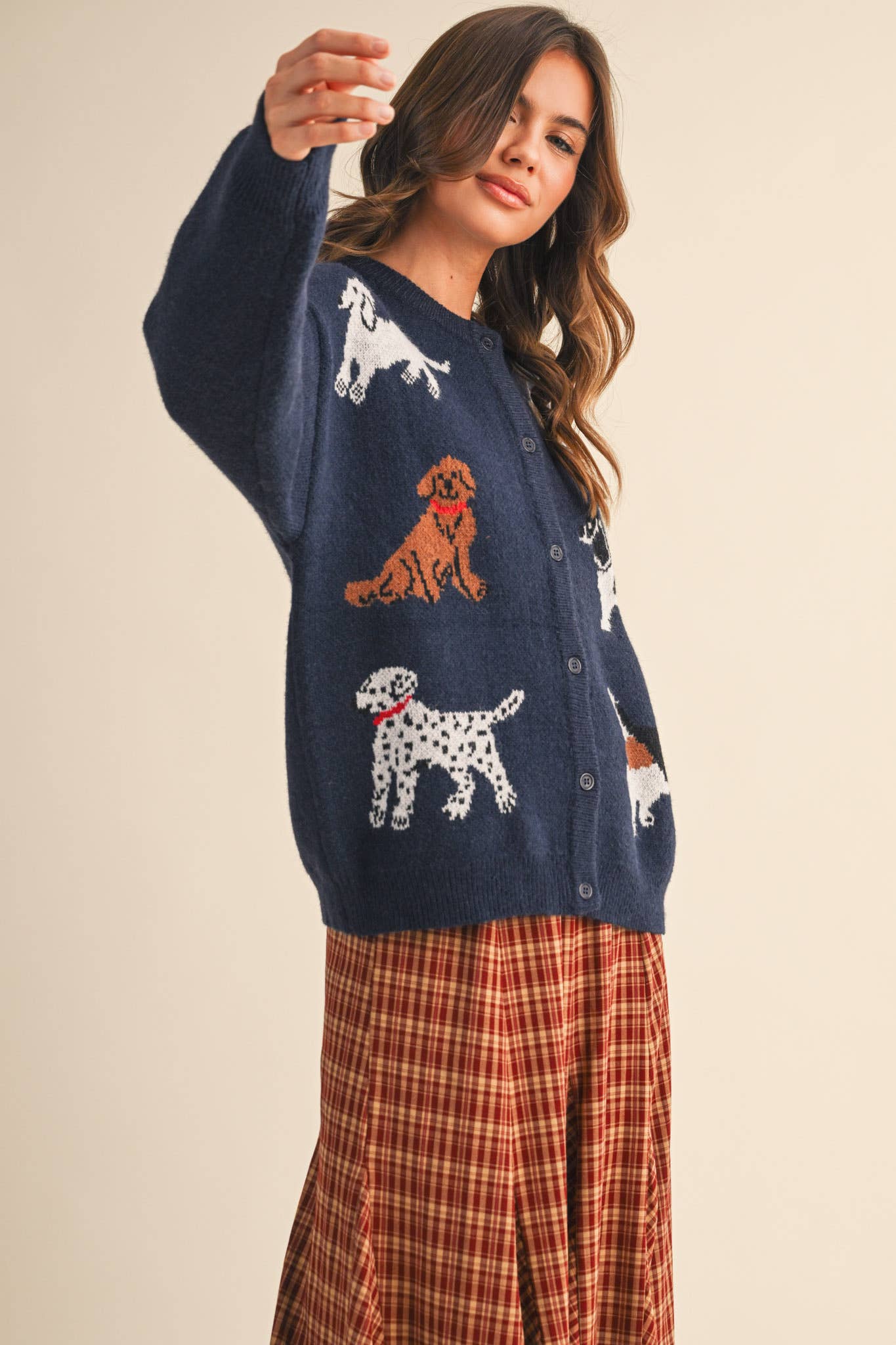 Knit Dog & Star Sweater Cardigan