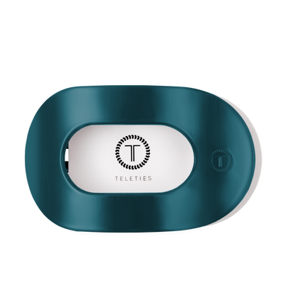 Teal With It Large Flat Round Hair Clip in teal, spacious and flat, designed for thick hair; available in large size.