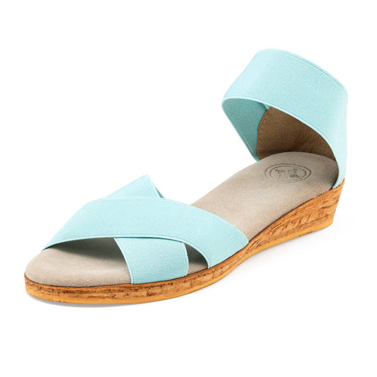 Peachtree Aqua Espadrille Wedge Sandals
