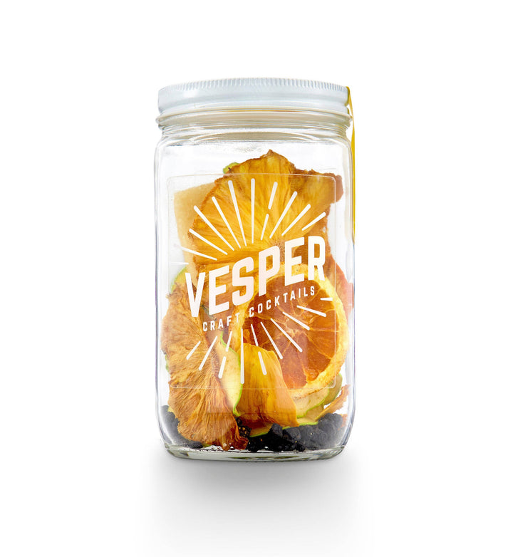 32 oz Craft Cocktail Kit jar with dried citrus and botanicals for infusing cocktails. Only available in 32 oz size.