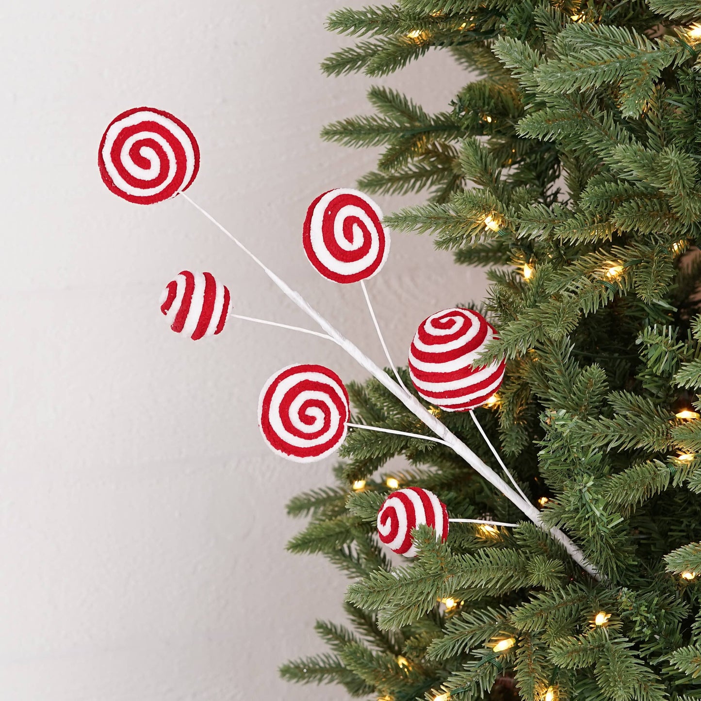 23in Spray-Pom Pom Peppermint Ball and Lollipop