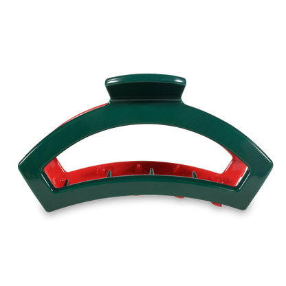 Open | Red and Green | Large Hair Clip