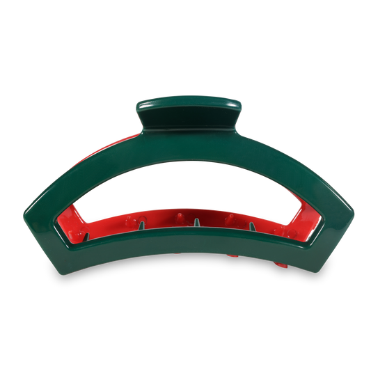 Open | Red and Green | Large Hair Clip