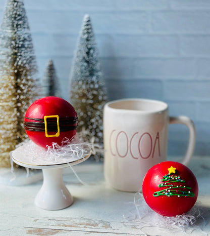 Santa Themed Cocoa Bombs: Both Designs / Single Pack