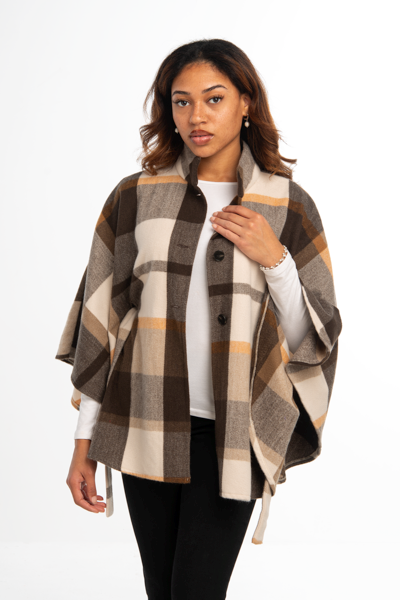 Plaid Belted Wrap