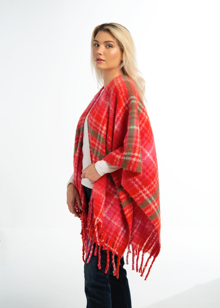Bright Holiday Plaid Wrap