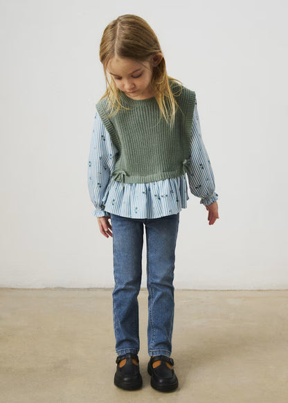 Little Girl Denim Skinny Fit Jeans, available in sizes 4-14.