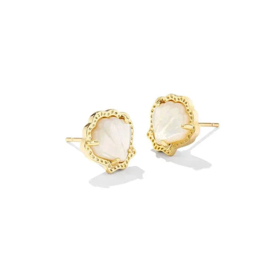 Kendra Scott Women - Accessories - Earrings Brynne Shell Gold Stud Earrings MOP| Kendra Scott