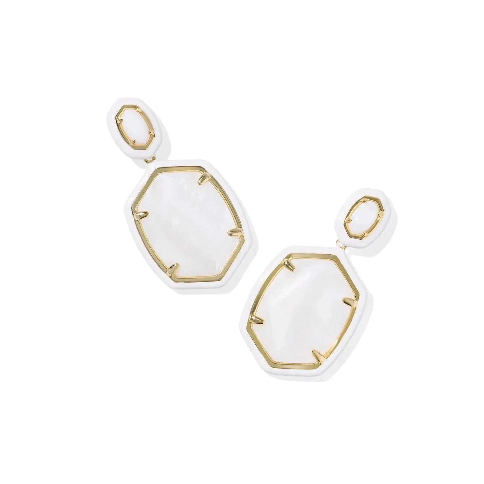 Kendra Scott Women - Accessories - Earrings Daphne Enamel Frame Gold Drop Earrings| Kendra Scott