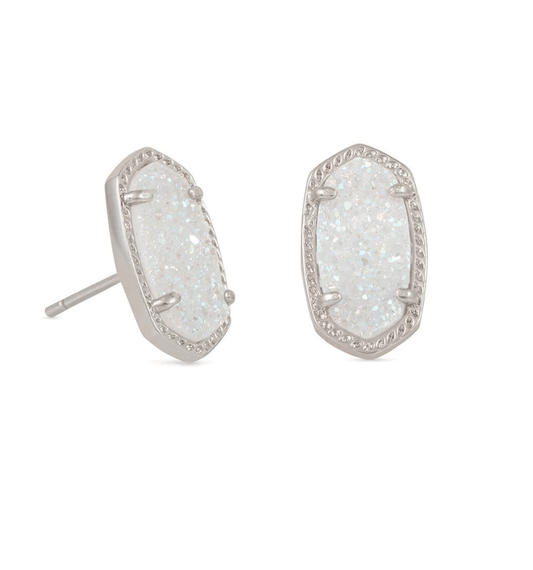 Kendra Scott Women - Accessories - Earrings Ellie Stud Earrings Rhodium Iridescent Drusy | Kendra Scott