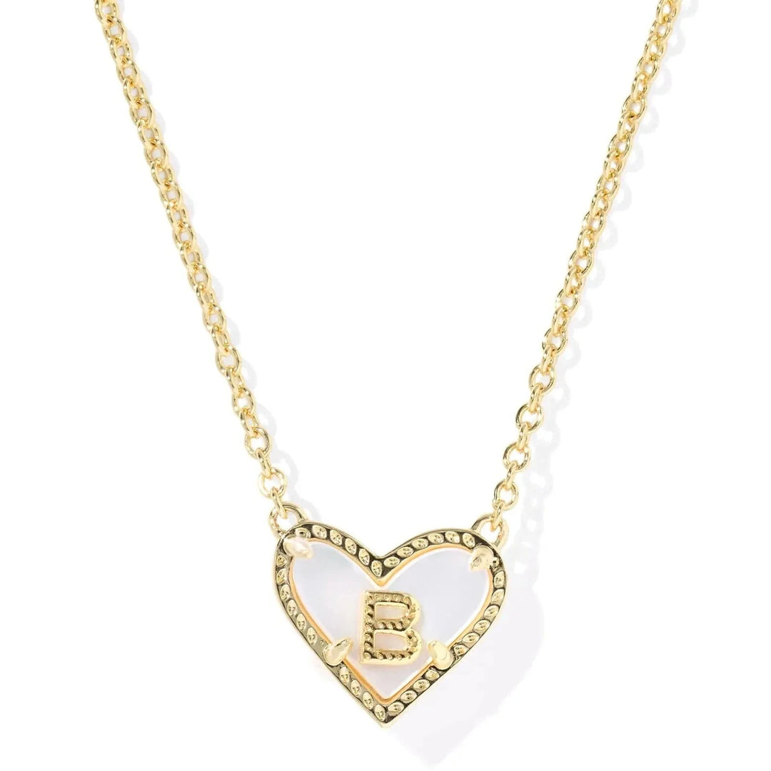 Kendra Scott Women - Accessories - Necklace Ari Heart Letter B Gold Short Pendant Necklace| Kendra Scott