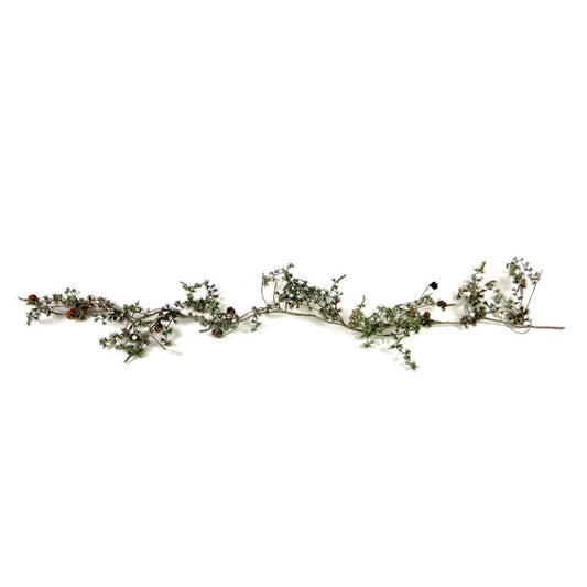 56" Woodland Garland, Pinecones & White Berries