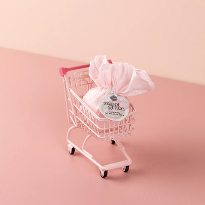 Sweet Grace Bath Bombs, pink-wrapped and featuring Bridgewater’s best-selling fragrance. Available in 5oz and 8oz sizes.