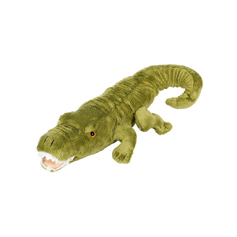 Mix-A-Pet green plush crocodile toy with open mouth and white teeth. Available sizes: Small, Medium, Large.