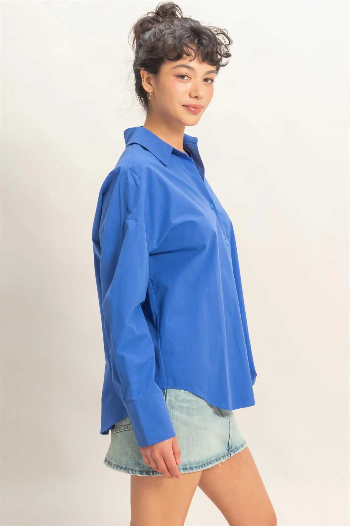Button Up Poplin Shirt | 3 Colors