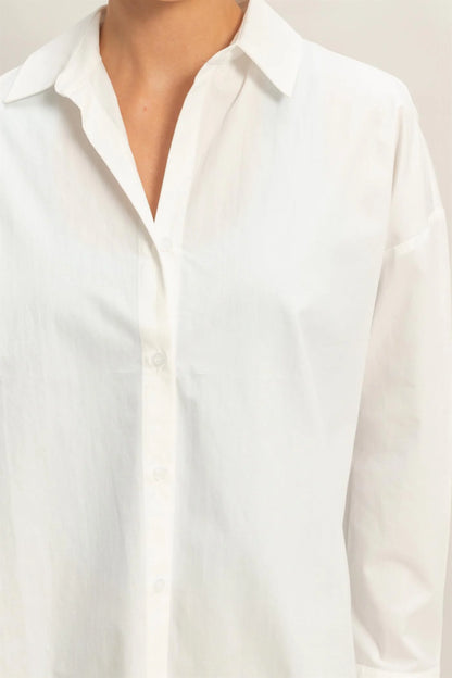 Button Up Poplin Shirt | 3 Colors
