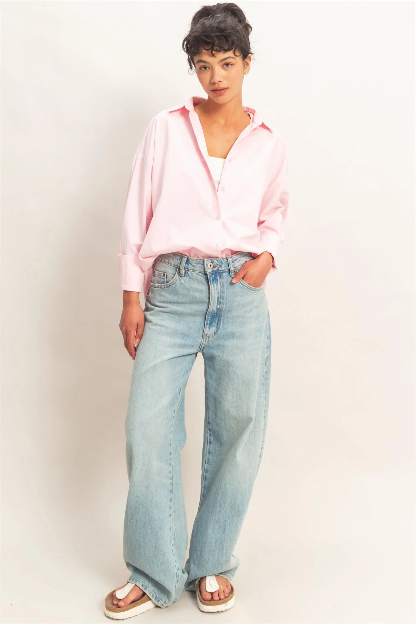 Button Up Poplin Shirt | 3 Colors