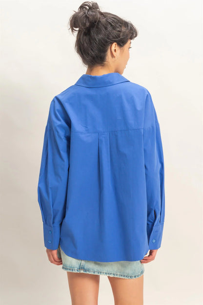 Button Up Poplin Shirt | 3 Colors
