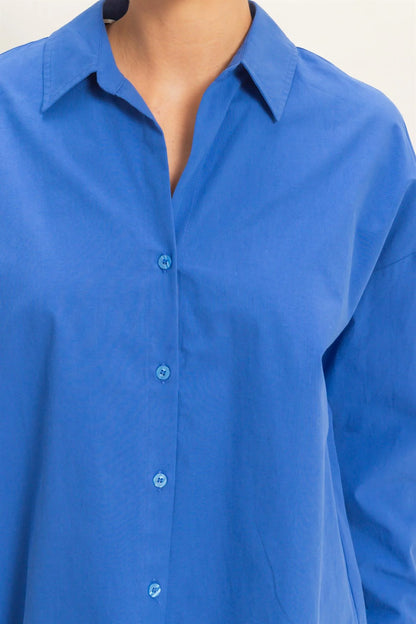 Button Up Poplin Shirt | 3 Colors