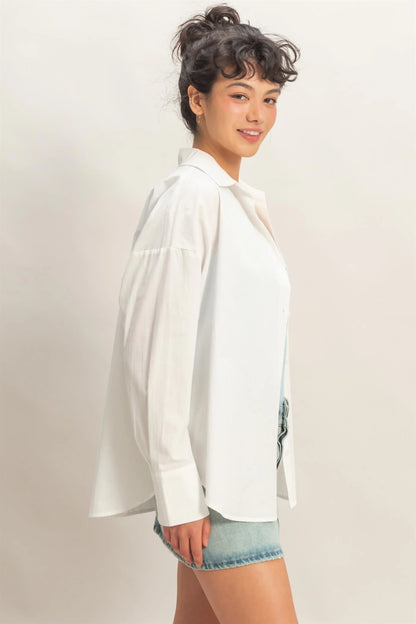Button Up Poplin Shirt | 3 Colors