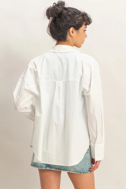 Button Up Poplin Shirt | 3 Colors