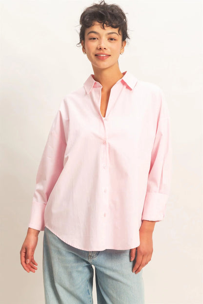 Button Up Poplin Shirt | 3 Colors