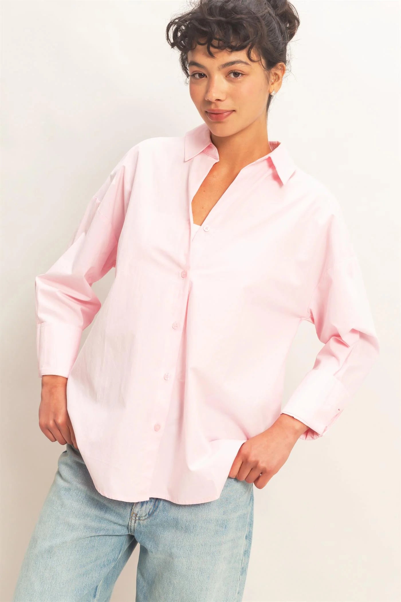 Button Up Poplin Shirt | 3 Colors