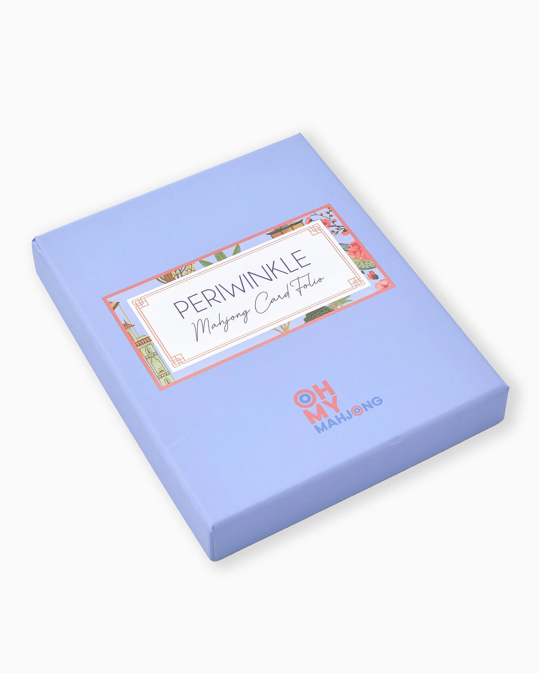 Periwinkle Mahjong Card Folio, compact organizer for mahjong cards, available in small and large sizes.