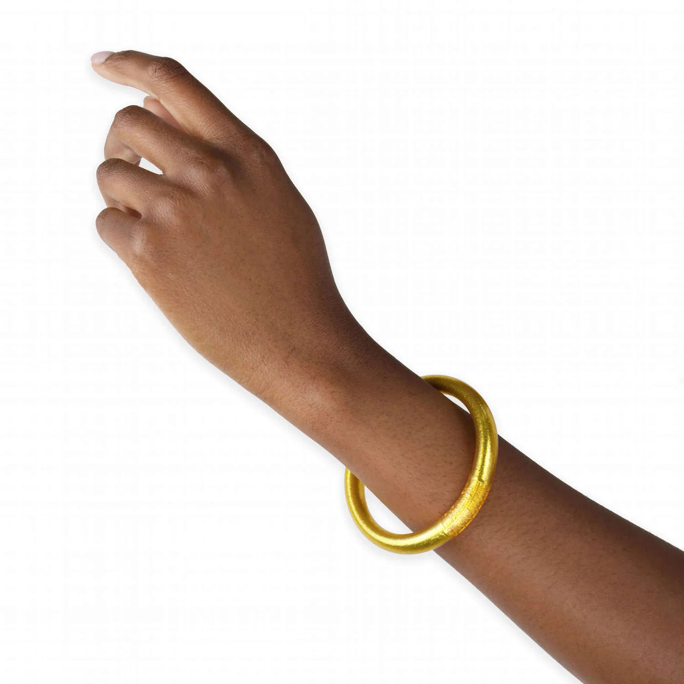 Thick, shiny Gold Tzubbie All Weather Bangle® - Serenity Prayer, handcrafted, waterproof; available in S, M, L.